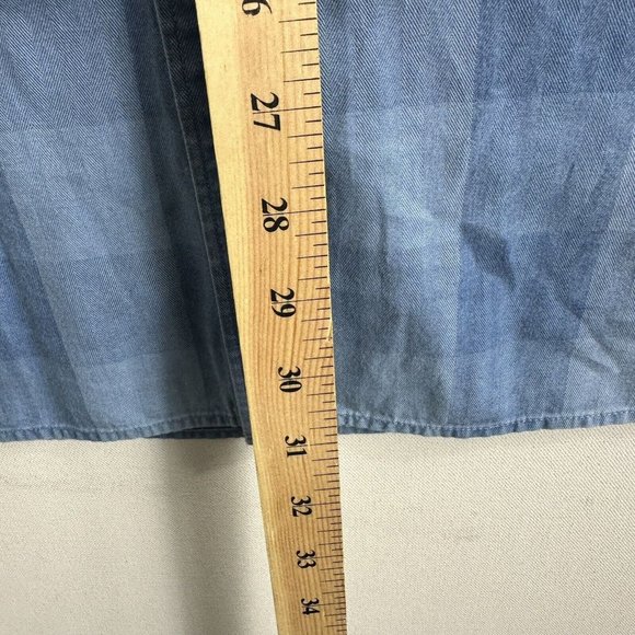 Peter Millar Blue Plaid Check 100% Linen Button-down Shirt Mens Size Large Prep - Picture 7 of 9